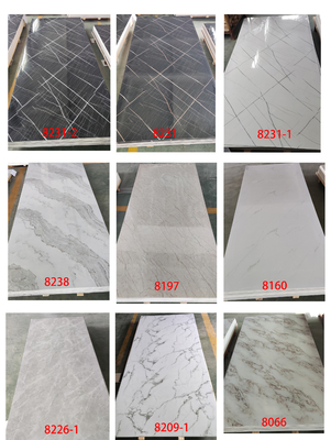 1200x2400 High Glossy 2.8mm UV Marble Plastic Sheet PVC Wall Panel Marble Sheet Thickness