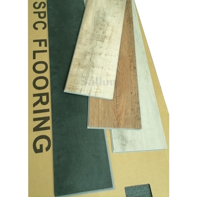 Raw Material Wood Texture Plastic Flooring SPC LVT Vinyl Plank Tiles IXPE Underlayment