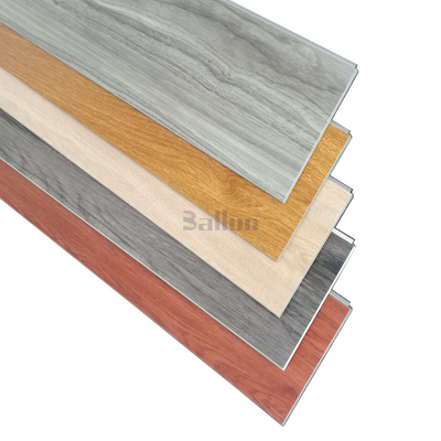 Waterproof Click Locking Oak Wood Grain Finish Vinyl Flooring for Home Kitchen Office