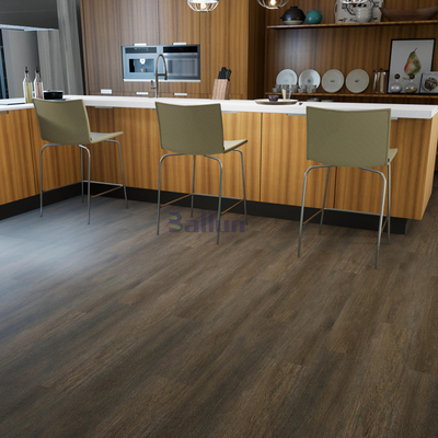 Waterproof Click Locking Oak Wood Grain Finish Vinyl Flooring for Home Kitchen Office