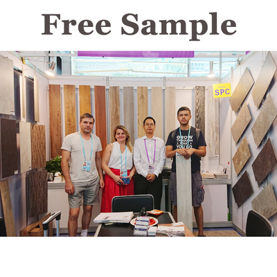 SPC Click Flooring 4mm 5mm Free Sample 7''x48'' B1 Fireproof Wood Veneer Luxury Plank