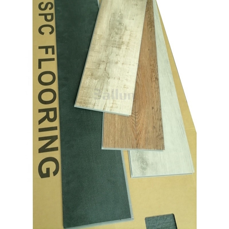 Raw Material Wood Texture Plastic Flooring SPC LVT Vinyl Plank Tiles IXPE Underlayment